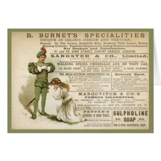 Burnet's Specialities card