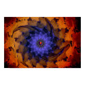 Burning and blue Abstract Poster posters