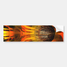 burning ball bumper sticker