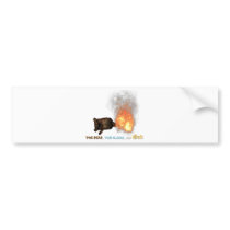 Burning Bear! bumper stickers