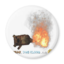 Burning Bear! magnets