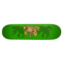 BURNING BEAR SKATE DECK