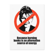 Burning books is a source of energy postcards