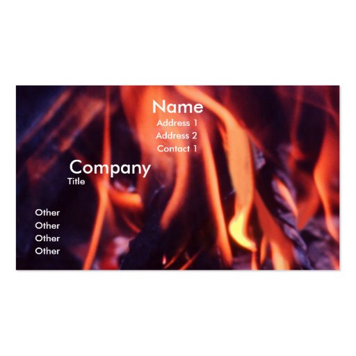 Burning Business Cards (front side)