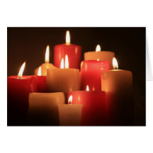 burning candles cards