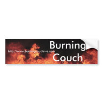 Burning Couch Flame Bumper Sticker bumper stickers