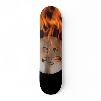 Burning Face Skateboard by ImGEEE