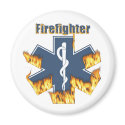 Burning Firefighter magnet