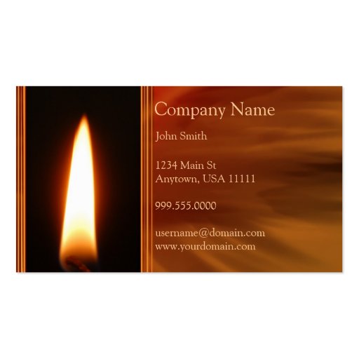 Burning Flame Business Card (front side)