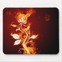 Burning flower mouse pads