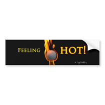 Burning Golf Ball Bumper Sticker bumper stickers