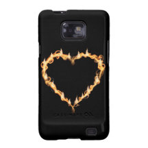 Burning Heart of Fire Black Dark Love Graphics Samsung Galaxy Case
