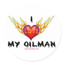 Burning Heart, Oil Field Sticker