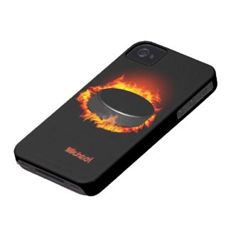 Burning Hockey Puck iPhone Case-Mate Case casematecase