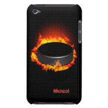Burning Hockey Puck iPod Touch Case
