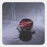 Burning incense on top of bowl of petals stickers