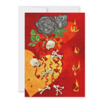 Burning Love Fire Custom Invitations