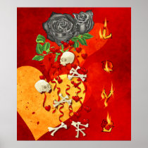 Burning Love Fire Print