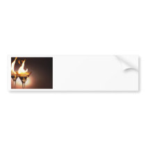 burning martini bumper sticker