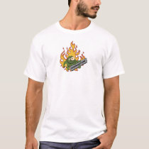 Burning monster t-shirts