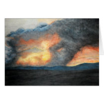 burning mountains (watercolor) cards