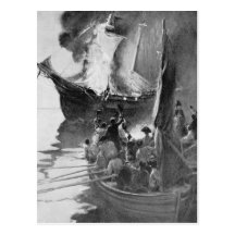 Burning of the Gaspee Postcard