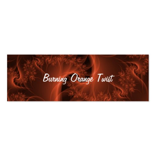 Burning Orange Twist  Skinny Business Card (back side)