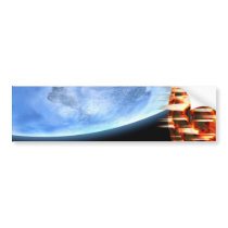 burning planet bumper stickers by M_Cavet burning planet bumper stickers