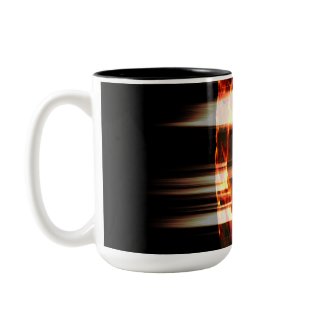 burning planet mug