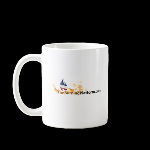 burning_platform_logo, ARE, DOOMED, WE mugs