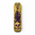 Burning Skull Grunge Skateboard Deck by skateboardshop Burning Skull Grunge Skateboard Deck