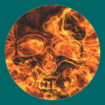 Burning skull stickers