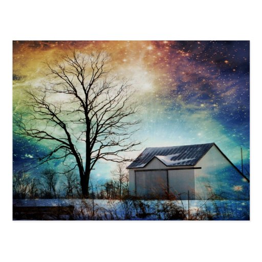 burning sky post card