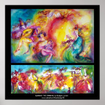 BURNING THE CARNIVAL / Venetian Masquerade Dance Print