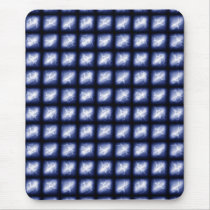 Burnished Indigo Tiles with Lightning Mousepad