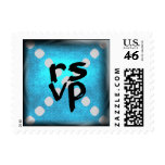 Burnout Blue RSVP Postage~ Small
