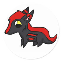 Burnout Chibi Wolf stickers