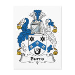 Burns Family Crest Postcards