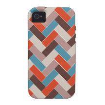 burnt autumn herringbone case iPhone 4 cover