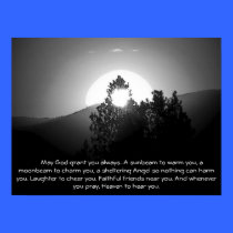 Burnt by a moonbeam w/Irish Blessing posters