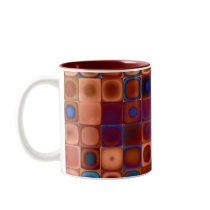 Burnt Copper Dots mugs by jereeb Burnt Copper Dots mugs