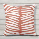 Burnt Orange and Off White Zebra Design Pillow pillows