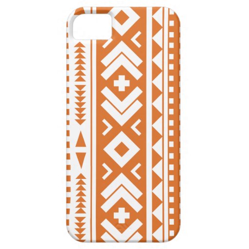 Burnt Orange Aztec Print Phone Case iPhone 5 Cases Zazzle
