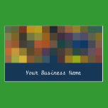Burnt Orange, Browns, Navy Abstract Business Card business cards