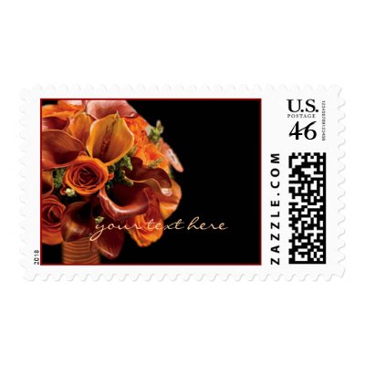 Burnt Orange Calla Lillies/Fall Wedding Postage