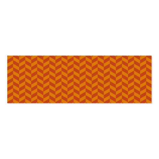 Burnt Orange Chevron Zig Zag Stripes Pattern Business Cards (back side)