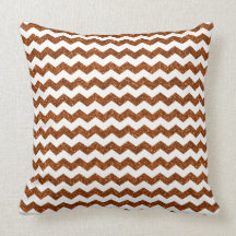 Burnt orange chevrons pillows