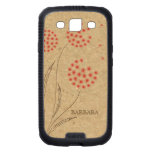 Burnt orange dandelion cork vintage style custom skinit case