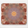Burnt Orange Flower Circle Mousepads