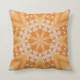 Burnt Orange Native Pattern Throw Pillow 16" x 16"